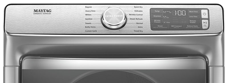 Maytag 7.3 Cu. Ft. Smart Electric Dryer with Steam - Metallic Slate - Stackable - YMED8630HC