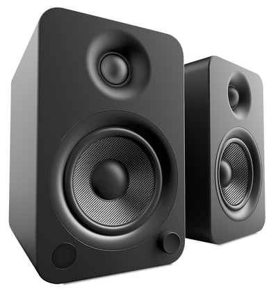 Kanto Living Speaker - Kanto YU6 Powered Bluetooth Bookshelf Speakers with Phono Preamp for Turntable - YU6MB