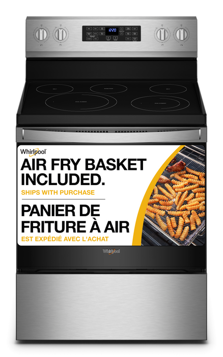 Whirlpool 5.3 Cu. Ft. Electric Range with Air Fry and Self-Clean - Fingerprint Resistant Stainless Steel - YWFE550S0LZ