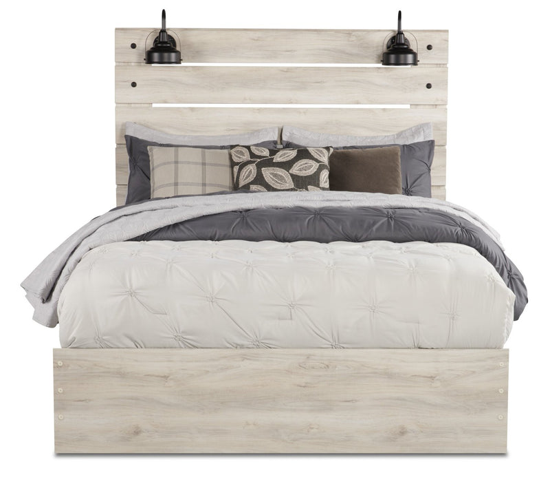 Abby 6pc Bedroom Set with Panel Bed, Dresser, Mirror & Nightstand ...