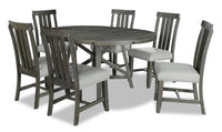 Alto Round 7pc Dining Set with Table & 6 Chairs, 48-66