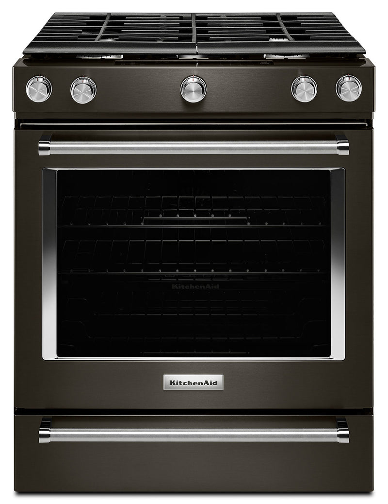 KitchenAid 5.8 Cu. Ft. Gas Range with AquaLift® and SelfClean Bl
