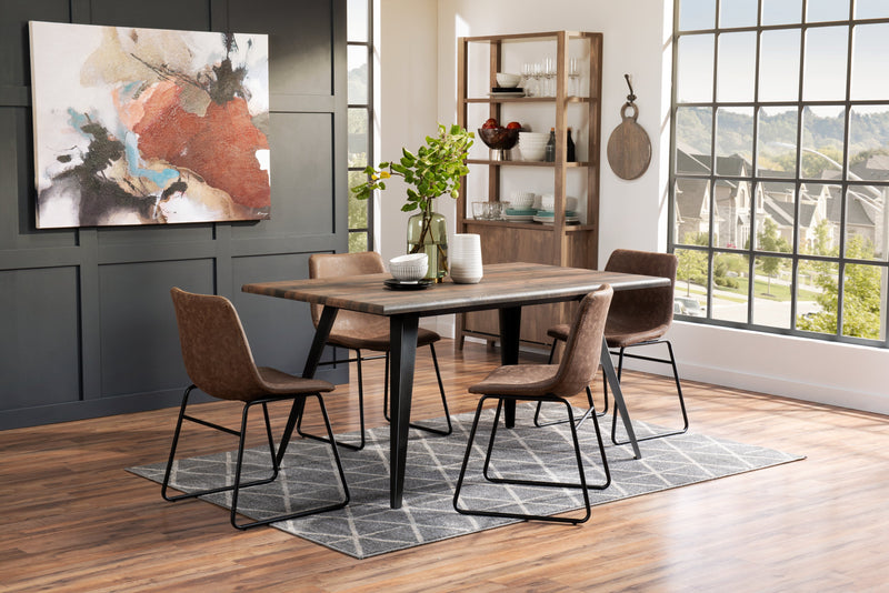 Amos Dining Table, Metal, 60\"W - Grey