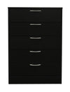 Arlo Bedroom Chest of Drawers, 5-Drawer, 23.6\"W x 36.2\"H, Made in Canada - Black