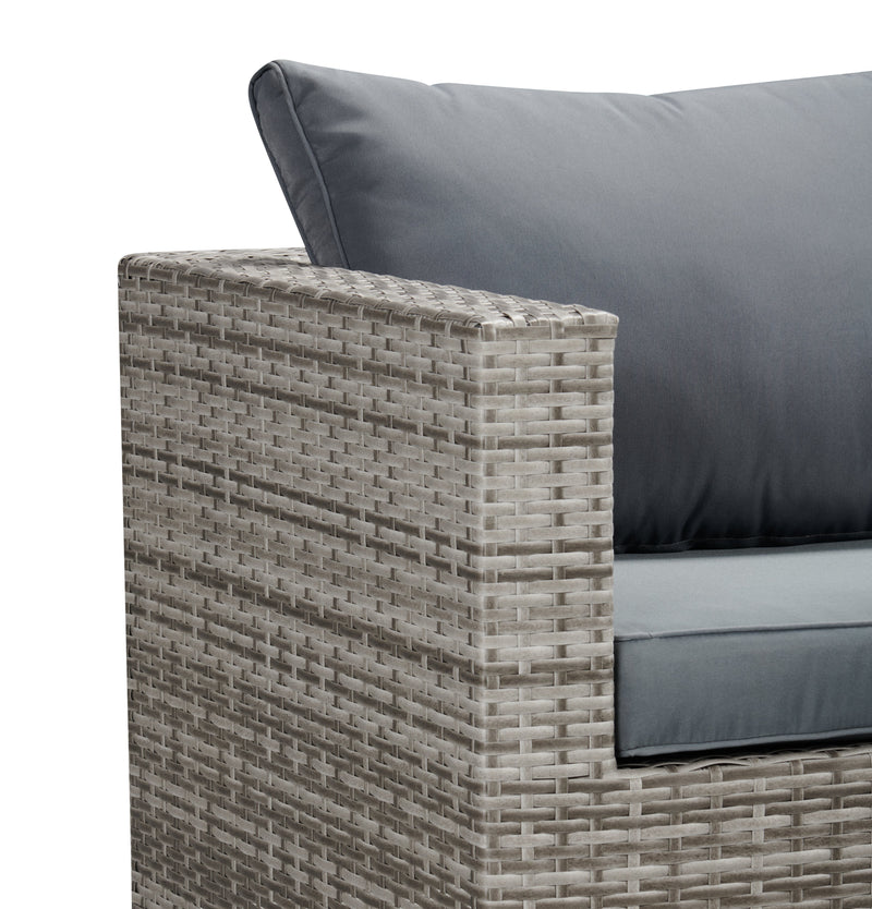 Athens 3Piece Outdoor Patio Lounger Conversation Set with Lounger