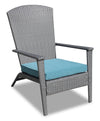 Bali Outdoor Patio Chair -  Hand-Woven Resin Wicker, UV & Weather Resistant - Blue