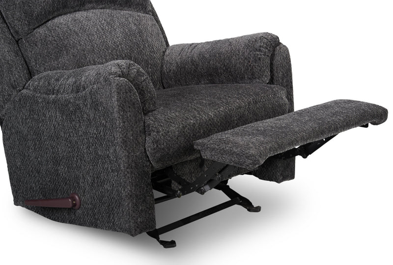Made in Canada Baron 32\" Chenille Fabric Glider Reclining Chair - Grey