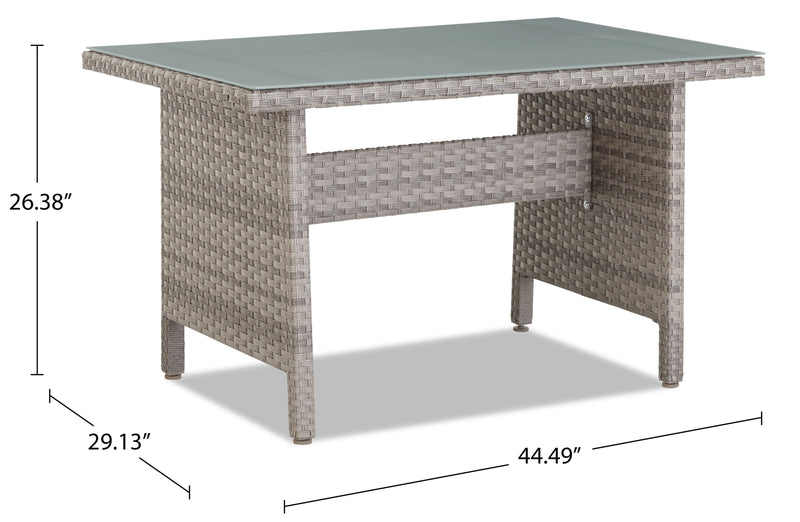 Bermuda 6-Piece Canopy Outdoor Patio Conversation Set - Hand-Woven Resin Wicker, UV & Weather Resistant - Grey