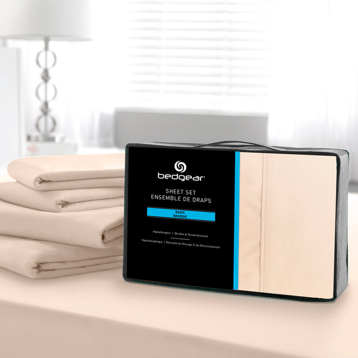 BEDGEAR® Basic 4-Piece Queen Sheet Set - Sand