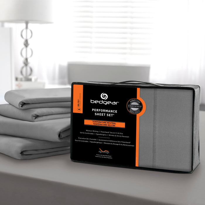 BEDGEAR Dri-Tec® 5-Piece King Split Sheet Set - Grey