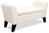 Bonn 44\" Storage Ottoman - White Faux Leather