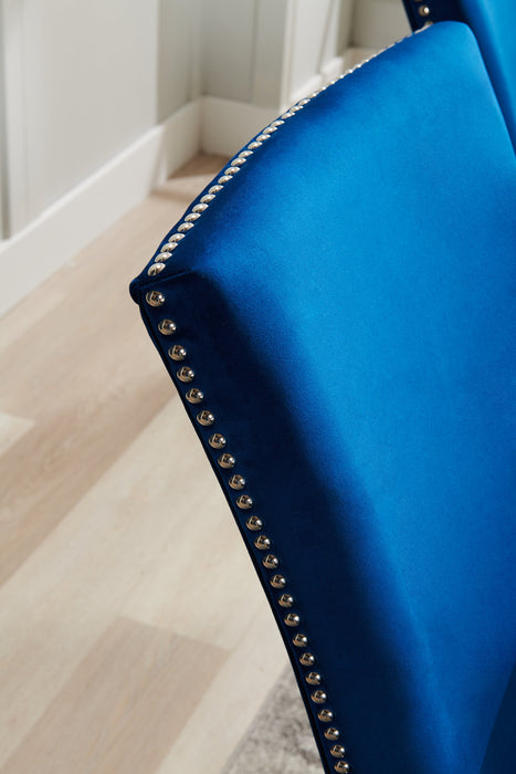 Cami Dining Chair with Velvet Fabric - Blue
