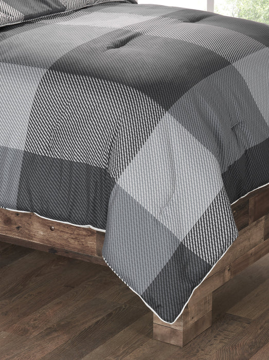 Charlie 4-Piece Full/Queen Comforter Set - Grey