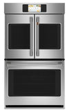 Cafe 30\" 10 Cu. Ft. Electric Double Wall Oven with True European Convection - Stainless - CTD90FP2NS1