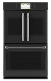 Cafe 30\" 10 Cu. Ft. Electric Double Wall Oven with True European Convection - Matte Black - CTD90FP3ND1