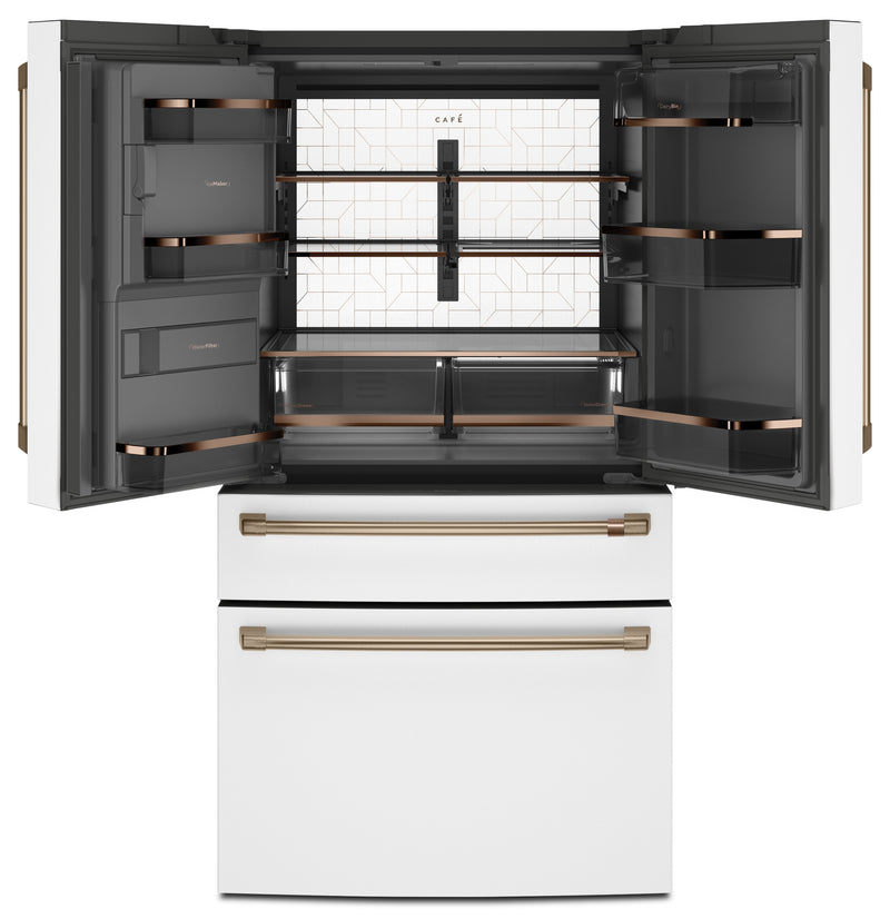 Cafe 36" 27.8 Cu. Ft. FrenchDoor Refrigerator Matte White CVE2... The Brick