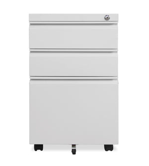Tygerclaw 3-drawer Wheeled Mobile File Cabinet With Lock Filing Cabinet