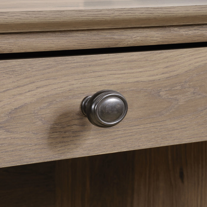 Davon 59.05\" Executive Office Desk with 2-Drawers & Cabinet - Salt Oak