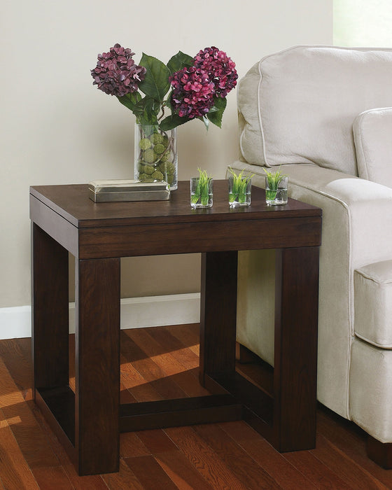 Watson 24\" Contemporary End Table - Dark Brown Wood