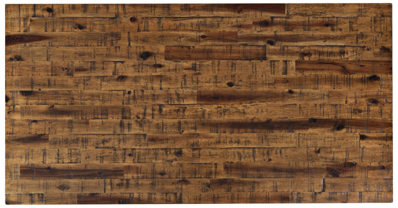 Galeveston 50\" Rustic Coffee Table with Casters - Brown Woodgrain Wood