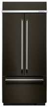 KitchenAid 36\" 20.8 Cu. Ft. French-Door Bottom-Mount Refrigerator - Black-on-Stainless - KBFN506EBS