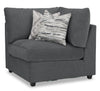 Scott Living Evolve Modular 39.5\" Linen-Look Fabric Corner Chair with Feather Down Cushions - Charcoal Grey