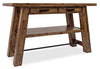 Galeveston 50\" Rustic Sofa Table with Storage and Shelf - Brown Woodgrain Wood