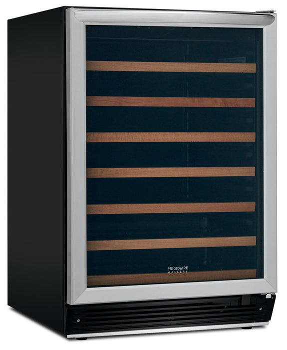 Frigidaire Gallery 23.4\" 5.3 Cu. Ft. 52-Bottle Wine Cooler Refrigerator - Stainless Steel - FGWC5233TS
