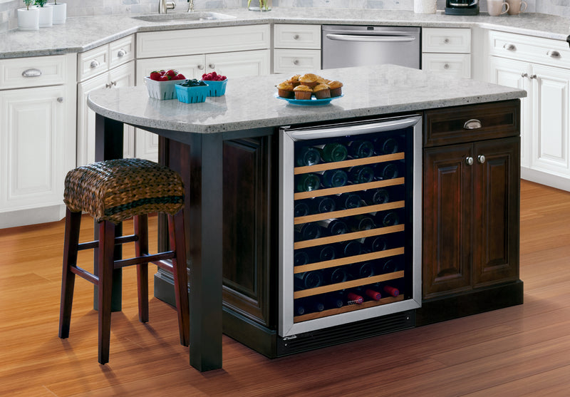 Frigidaire Gallery 23.4\" 5.3 Cu. Ft. 52-Bottle Wine Cooler Refrigerator - Stainless Steel - FGWC5233TS