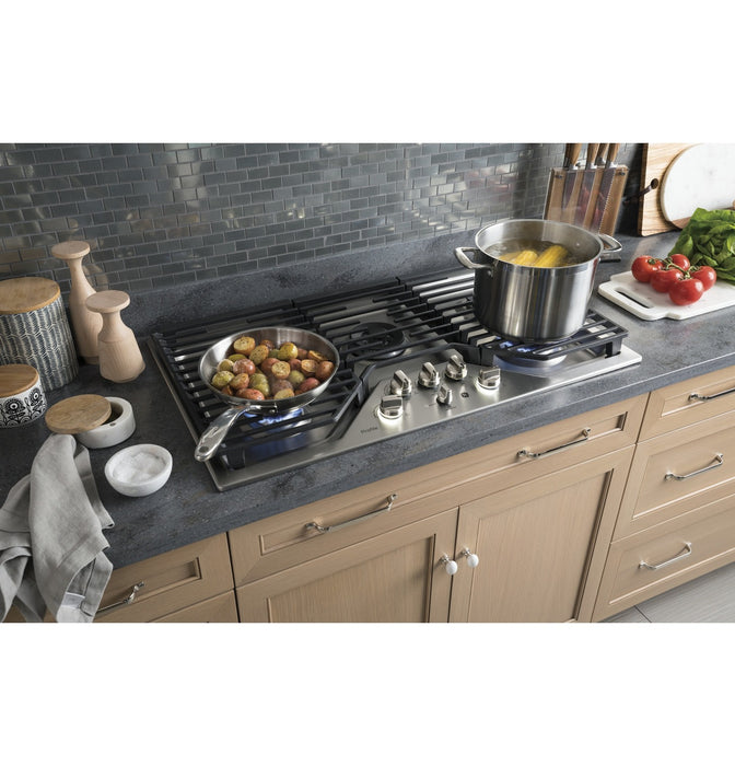 Profile 36\" 5-Element Gas Cooktop - Stainless - PGP9036SLSS