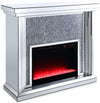 Flint 47.4\" Glam Electric Fireplace - Silver and Glass