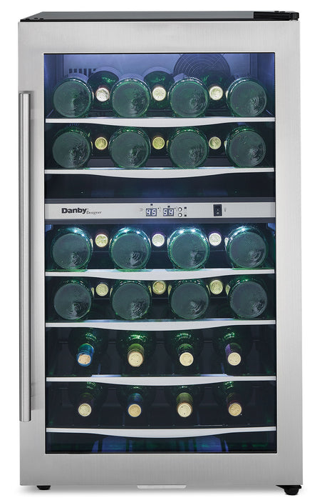 Danby 19.4\" 4 Cu. Ft. Dual-Zone Wine Cooler - Stainless - DWC040A3BSSDD