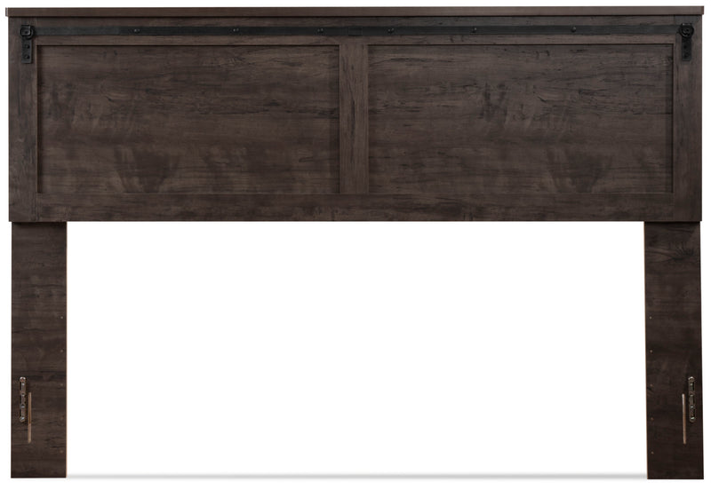 Grayson Panel Headboard, Made in Canada, Rustic, Dark Grey - King Size