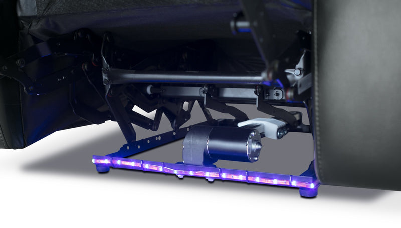 Cato 36.50\" Leather-Look Fabric Power Reclining Chair with Power Headrest and Dual Cupholders - Black