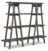 Calistoga 72\" 3-Shelf Open Ladder Bookcase - Weathered Charcoal