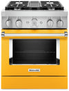 KitchenAid 4.1 Cu. Ft. Smart Gas Range with Self-Clean - Yellow Pepper - KFGC500JYP