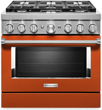 KitchenAid 5.1 Cu. Ft. Smart Dual Fuel Range with Self-Clean - Scorched Orange - KFDC506JSC