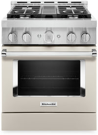 KitchenAid 4.1 Cu. Ft. Smart Gas Range with Self-Clean - Milkshake - KFGC500JMH