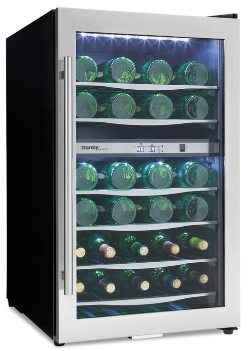 Danby 19.4\" 4 Cu. Ft. Dual-Zone Wine Cooler - Stainless - DWC040A3BSSDD