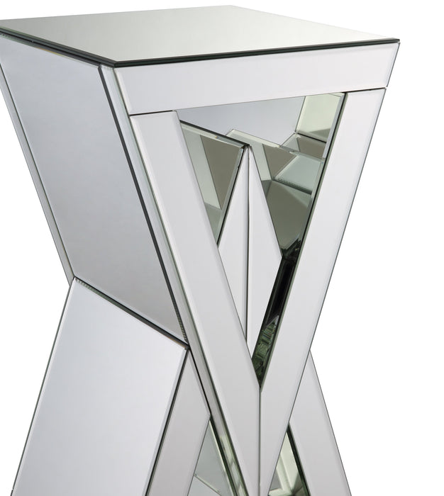 Lane 12\" Mirrored Accent Table - Silver