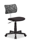 Leigh 16\" Office Chair - Black with Mesh Back