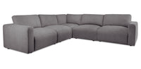 Lotus 5-Piece Chenille Modular Sectional - Charcoal 
