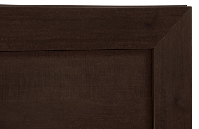 Yorkdale 12-Drawer Platform Bed with Headboard & Storage Frame, Made in Canada, Brown - Queen Size