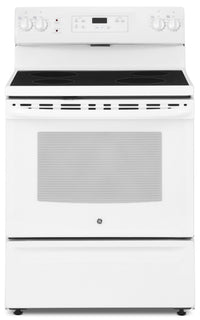 GE 5 Cu. Ft. Electric Range with Dual Bake Element and Certified Sabbath Mode - White - JCBS630DKWW