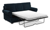 Made in Canada Customizable Sofa Lab Roll 86\" Chenille Fabric Sofa Bed with Rolled Arms - Luxury Indigo Blue