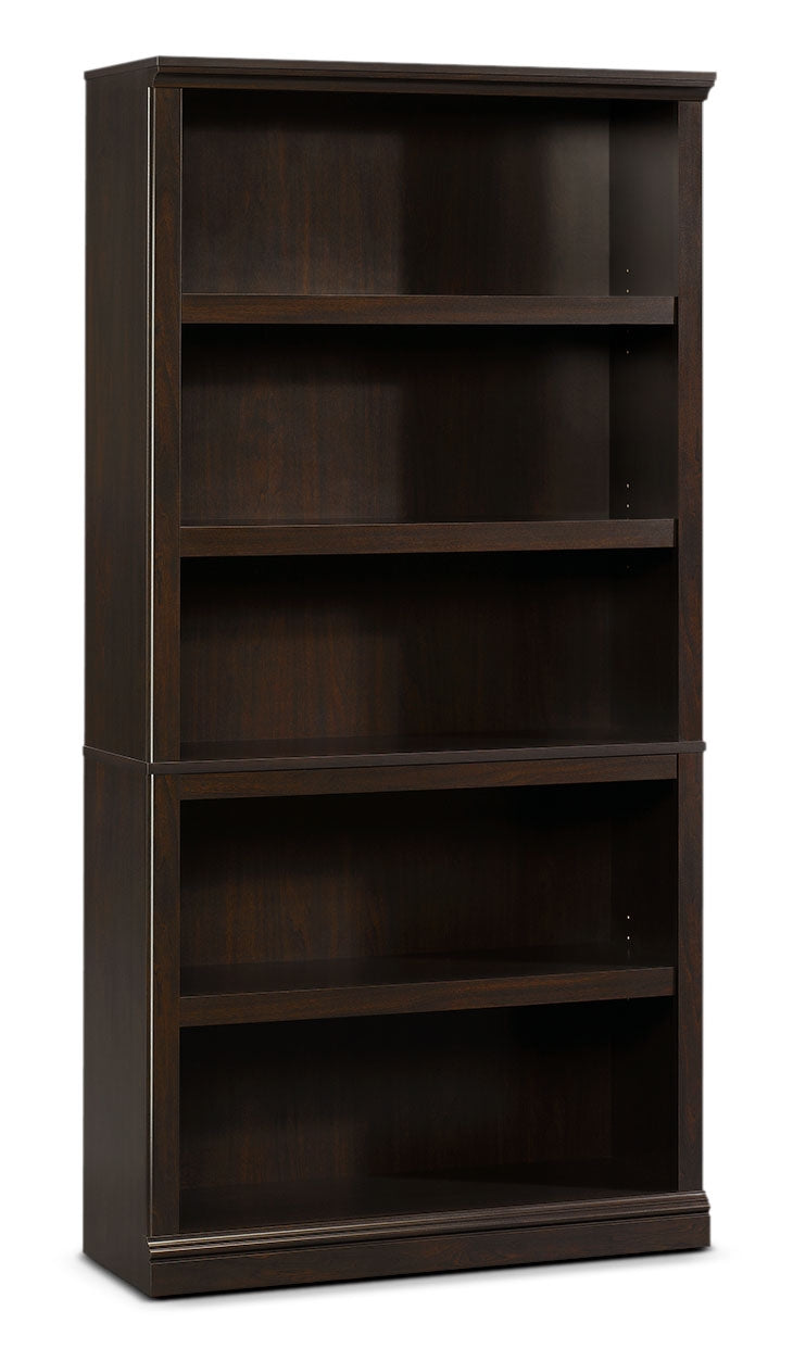 Florida 35.28 5-Shelf Bookcase - Dark Brown - The Brick