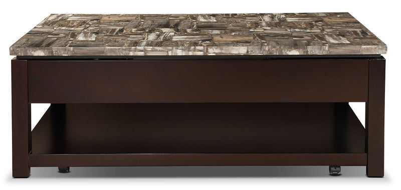 Sicily Coffee Table with Lift Top and Casters Brown The Brick