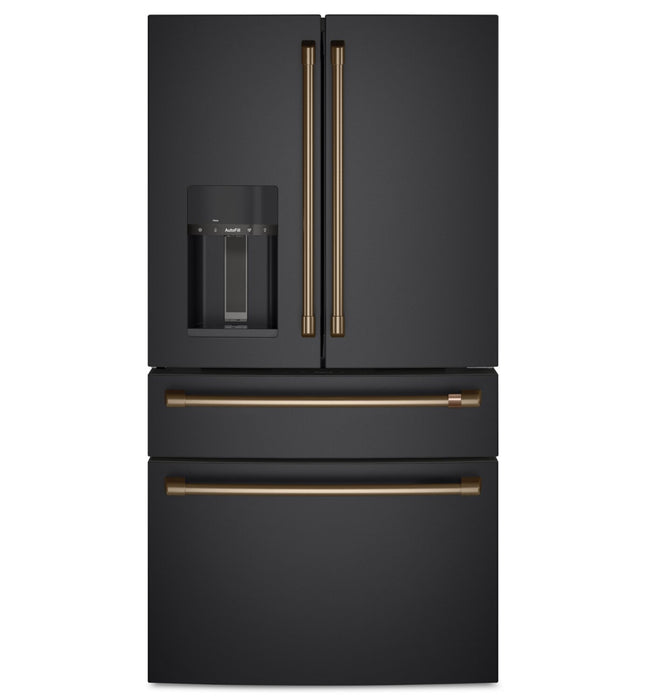 Cafe 4-Piece Brushed Bronze Handle Kit for French-Door Refrigerator - CXQB4H4PNBZ