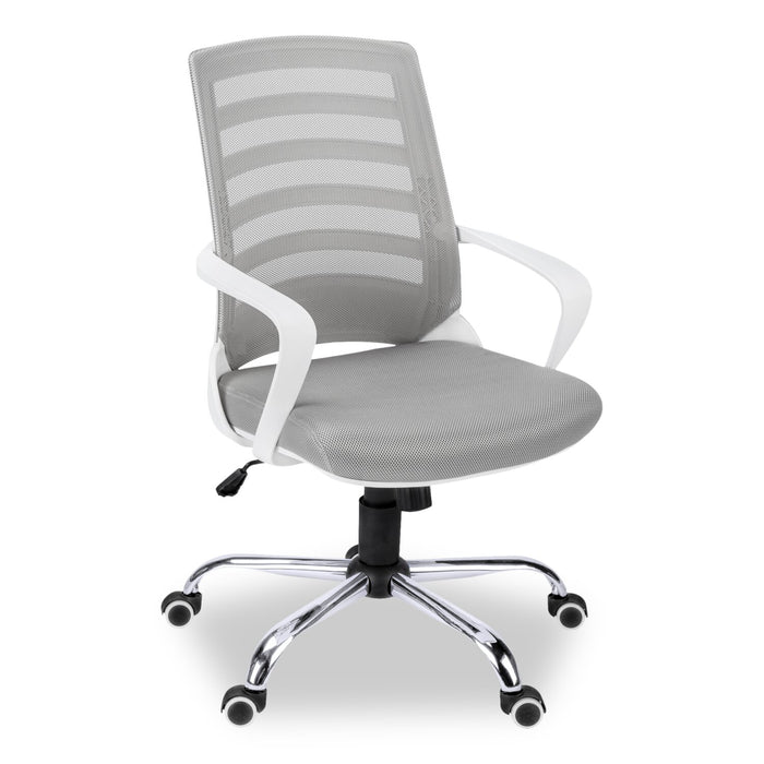 Felton 24\" Office Chair - White with Grey Mesh