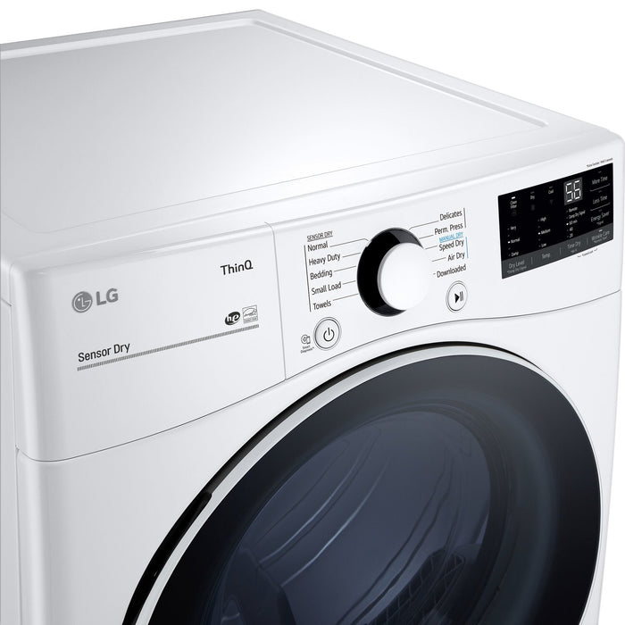 LG 5.2 Cu. Ft. Front-Load Washer 7.4 Cu. Ft. Electric Dryer with AI - White